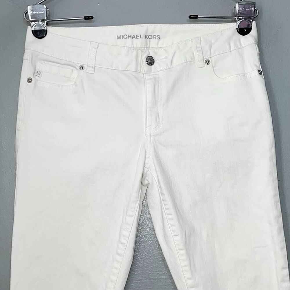 Michael Kors Women's Crisp White Skinny Jeans - Picture 3 of 4